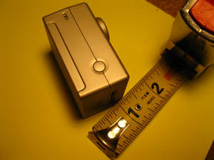 GoPro 960 view from above. Cameraback is battery cover.