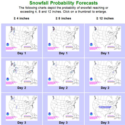 Snow probability maps.